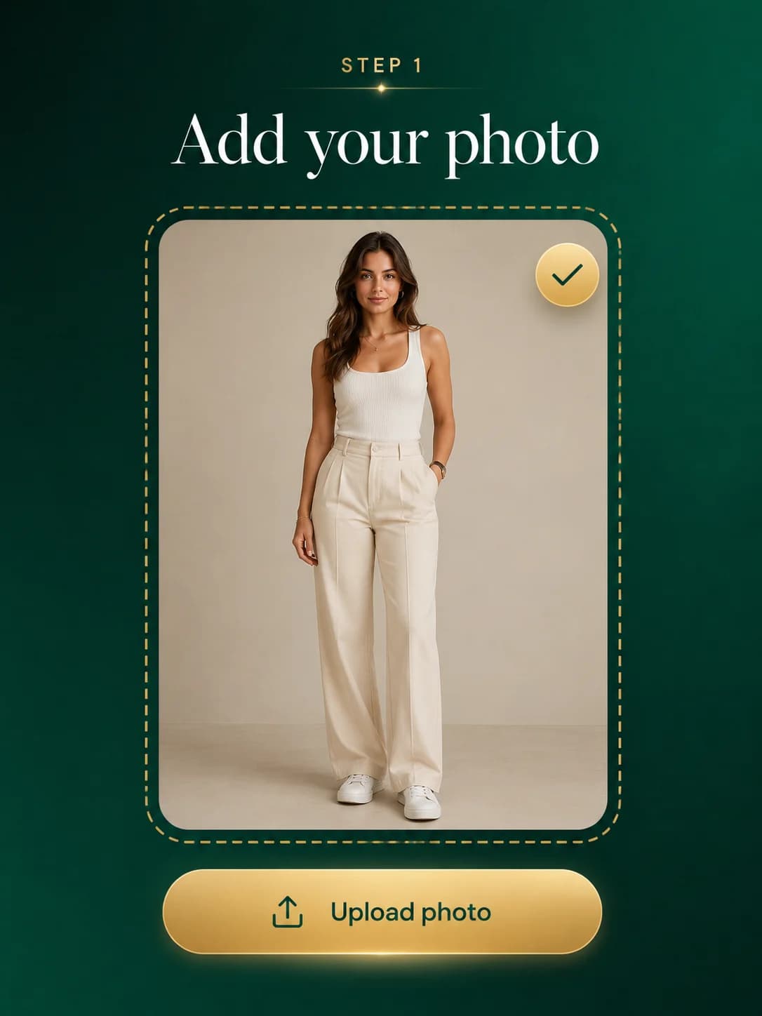Add your photo step inside the SnapCloth app